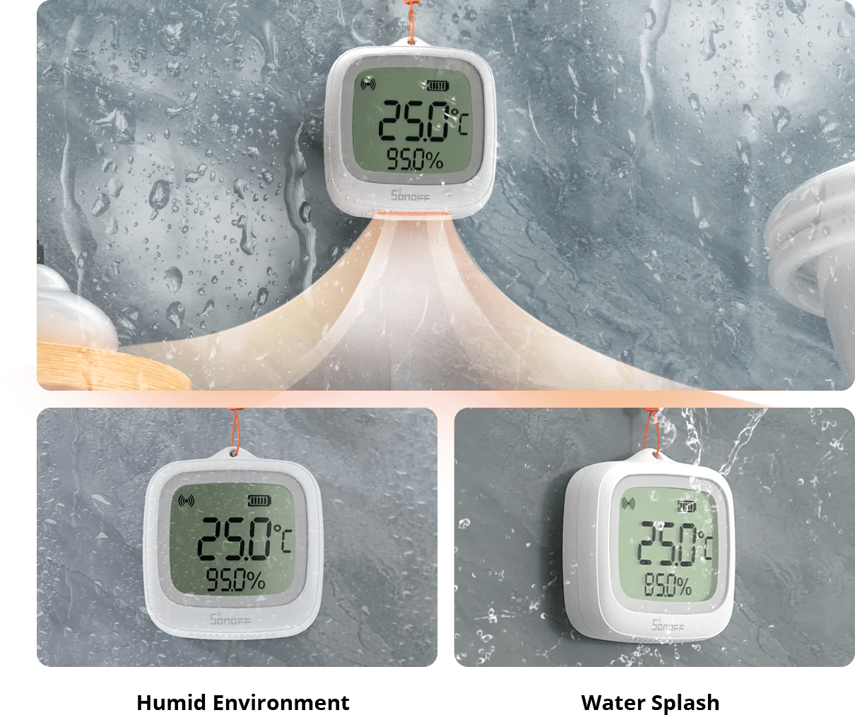 Zigbee Sonoff Outdoor LCD Smart Temperature and Humidity Sensor - SONZSNZB02WD - Vesternet