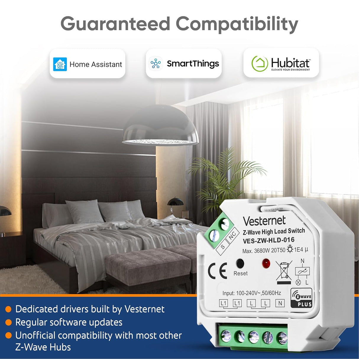 Vesternet Z - Wave High Load Switch - VES - ZW - HLD - 016 - Vesternet