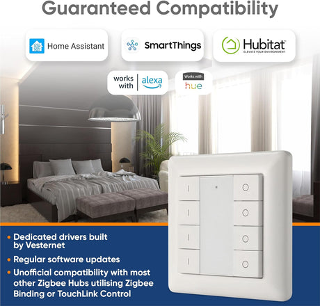 Vesternet Zigbee Wall Controller - 8 Button - VES - ZB - WAL - 012 - Vesternet