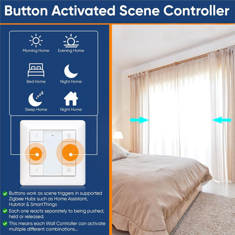 Vesternet Zigbee Wall Controller - 8 Button - VES - ZB - WAL - 012 - Vesternet
