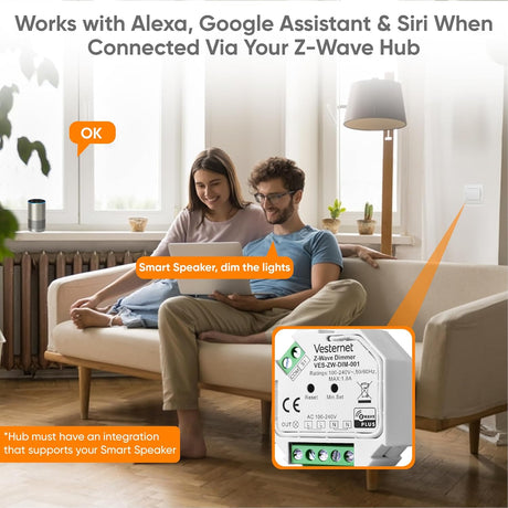Vesternet Z - Wave Dimmer - VES - ZW - DIM - 001 - Vesternet