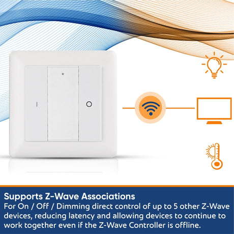 Vesternet Z - Wave Wall Controller - 2 Button - VES - ZW - WAL - 003 - Vesternet