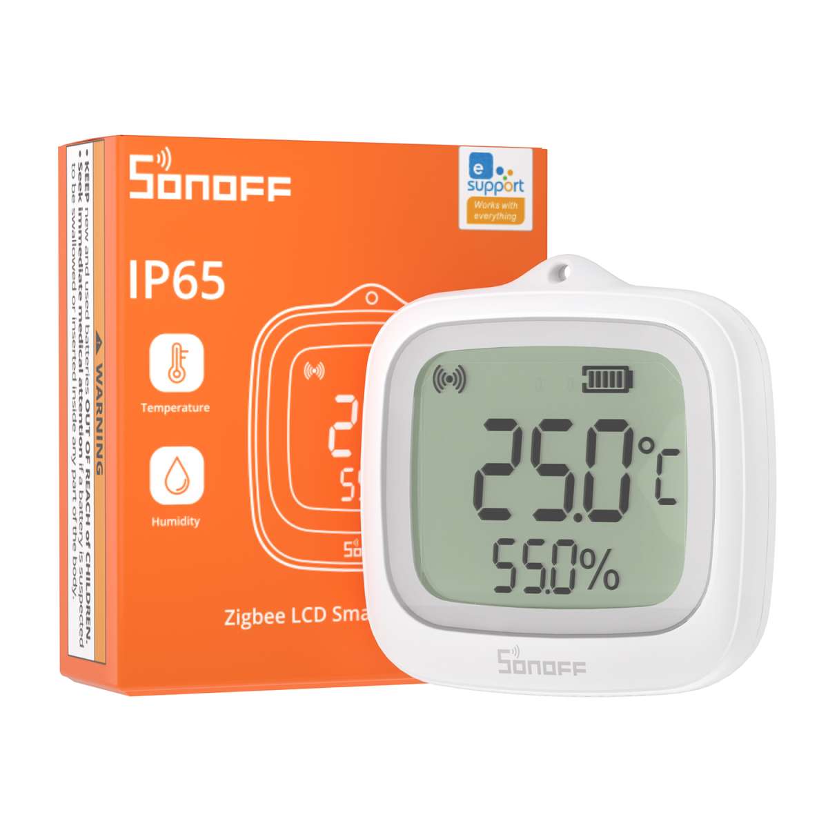 Zigbee Sonoff Outdoor LCD Smart Temperature and Humidity Sensor - SONZSNZB02WD - Vesternet