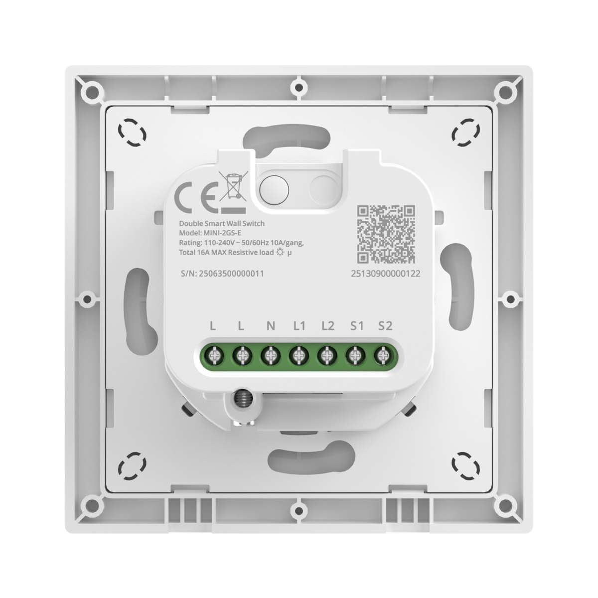 Zigbee Sonoff Double Smart Wall Switch without Neutral