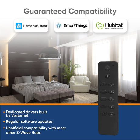 Vesternet Z - Wave Remote Control - 12 Button - VES - ZW - REM - 010 - Vesternet
