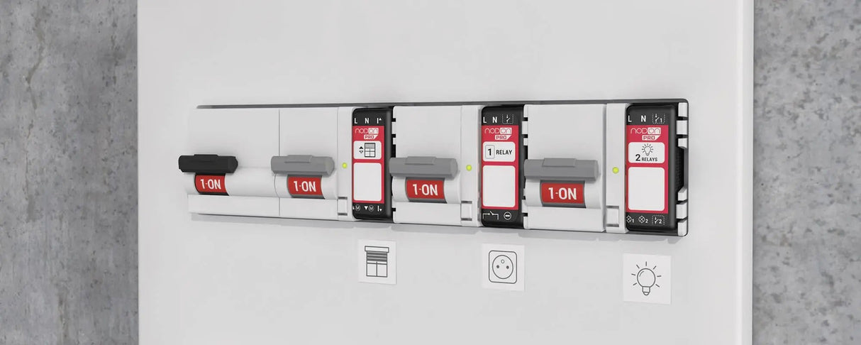Zigbee NodOn DIN Rail Box for Relay Switches (5 pcs) - NOD_DRB-1-3-00 - Vesternet