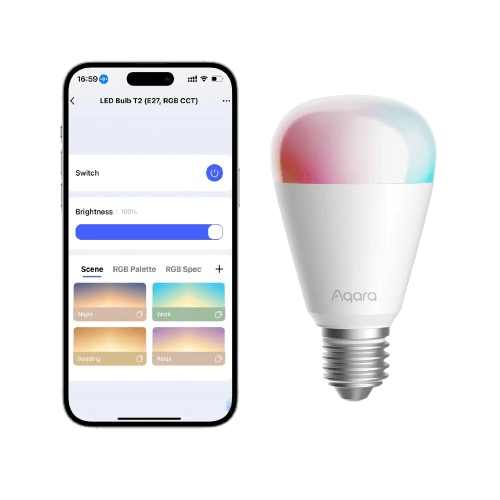 Zigbee Aqara LED Bulb T2 E27, RGB CCT - AQAZLB - L02D - Vesternet