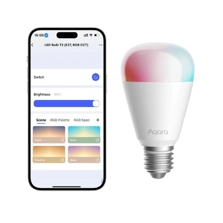 Zigbee Aqara LED Bulb T2 E27, RGB CCT - AQAZLB - L02D - Vesternet