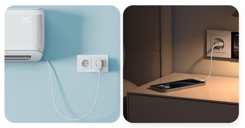 Zigbee Aqara Wall Outlet H2 (Type F) - AQAZWP - P01D - Vesternet