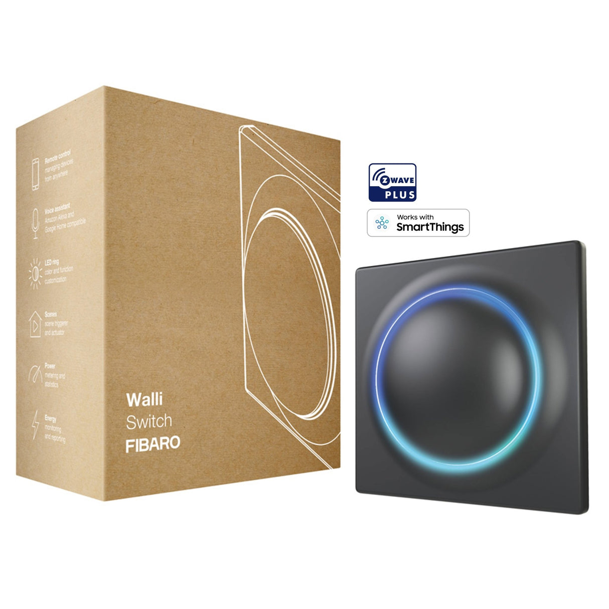 Z - Wave Fibaro Walli Switch - FIBEFGWDSEU - 221B - Vesternet