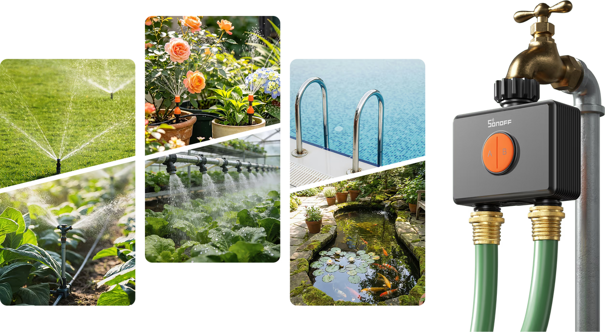 Zigbee Sonoff Hydro DUO Dual-Channel Smart Valve with Flow Meter