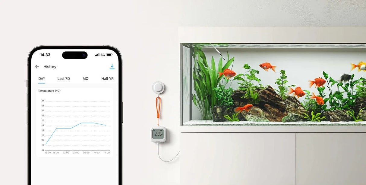 Zigbee Sonoff Outdoor LCD Smart Thermometer with Probe - SONZSNZB02LD - Vesternet