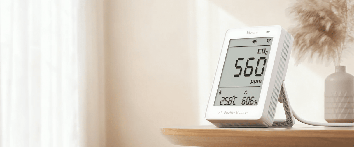 Matter Sonoff AirGuard CO2 Air Quality Monitor - SONLSAWF-08P - Vesternet