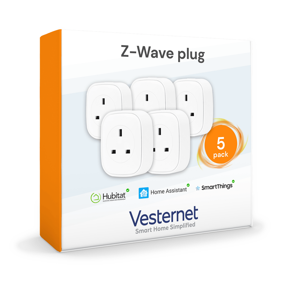 Vesternet Z - Wave Plug - VES - ZW - PLG - 42 - 5PACK - Vesternet