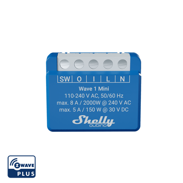 Shelly Qubino Z - Wave 1 Mini - QMSW - 0A1X8EU - Vesternet