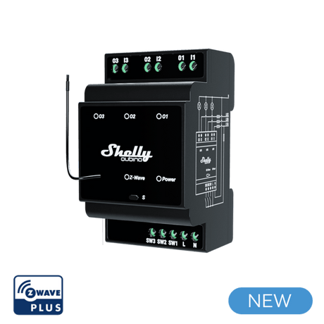 Shelly Qubino Z - Wave Pro 3 - QPSW - 0A3X16EU - Vesternet