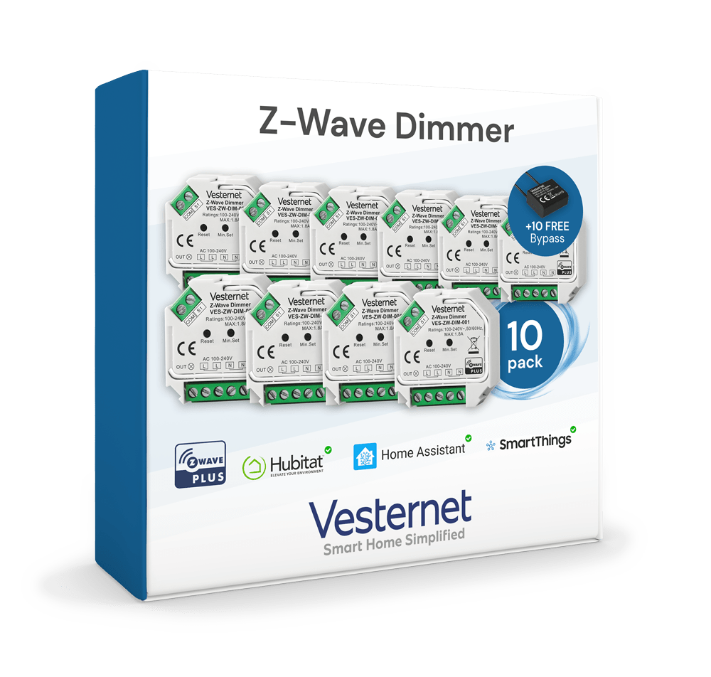 Vesternet Z - Wave Dimmer - VES - ZW - DIM - 001 - 10PACK - Vesternet