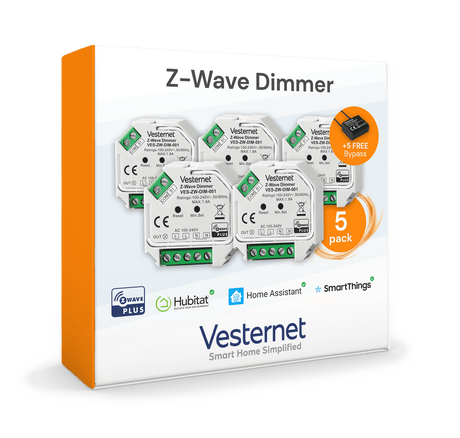 Vesternet Z - Wave Dimmer - VES - ZW - DIM - 001 - 5PACK - Vesternet