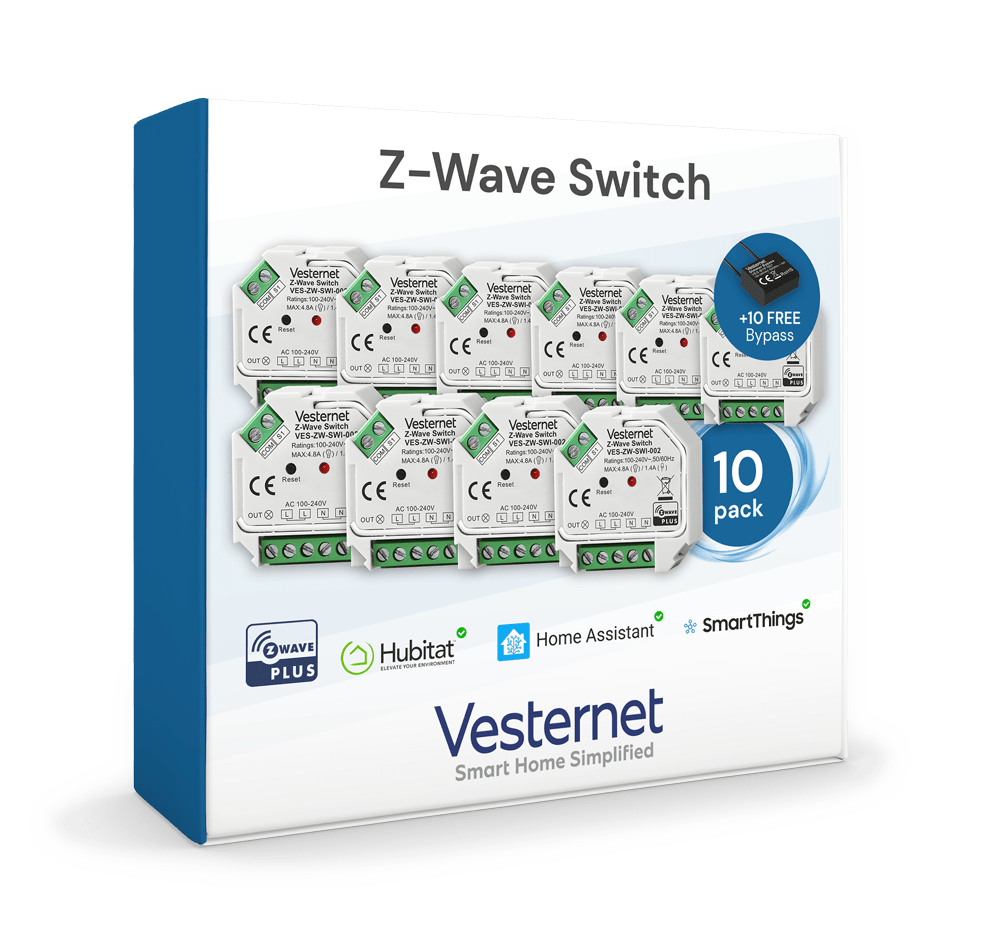 Vesternet Z - Wave Switch - VES - ZW - SWI - 002 - 10PACK - Vesternet