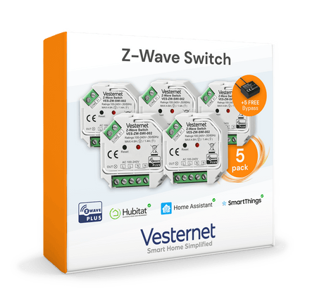 Vesternet Z - Wave Switch - VES - ZW - SWI - 002 - 5PACK - Vesternet
