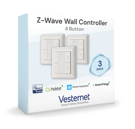 Vesternet Z-Wave Wall Controller - 4 Button