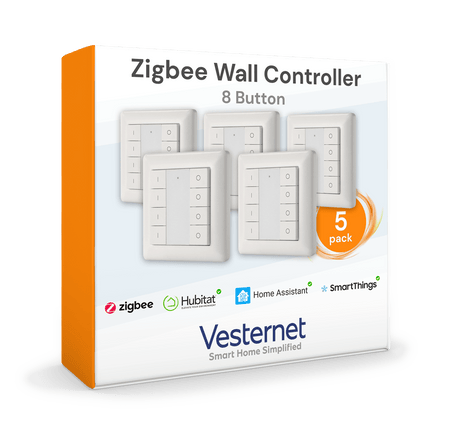 Vesternet Zigbee Wall Controller - 8 Button - VES - ZB - WAL - 012 - 5PACK - Vesternet