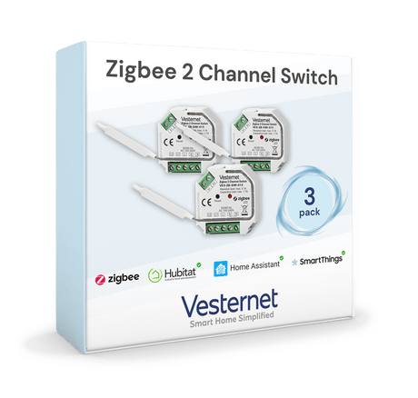 Vesternet Zigbee 2 Channel Switch - VES - ZB - SWI - 015 - 3PACK - Vesternet