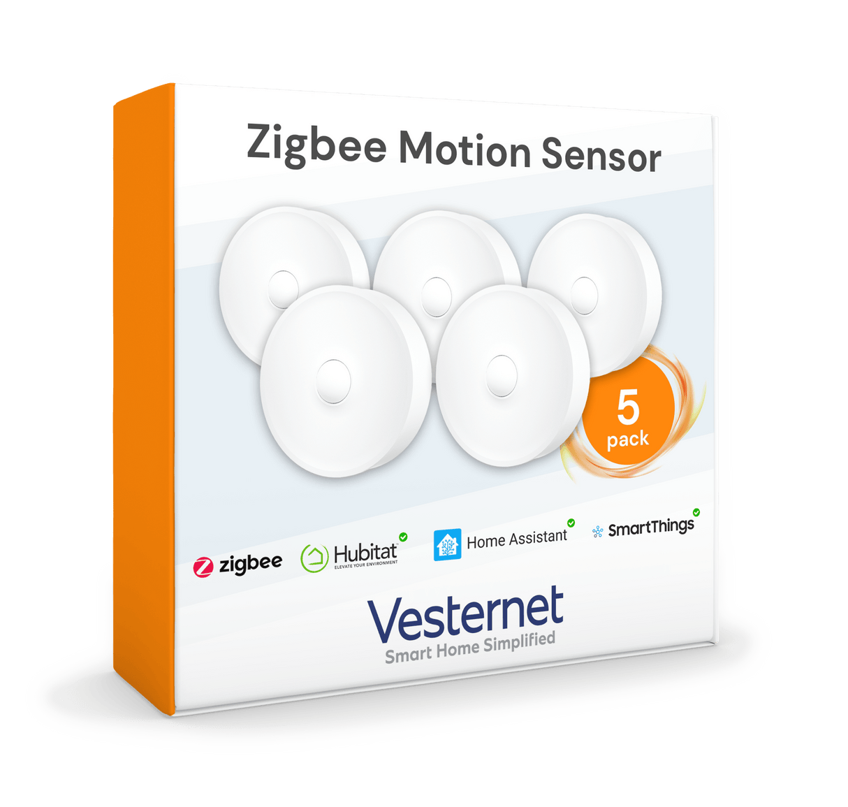 Vesternet Zigbee Motion Sensor - VES - ZB - PIR - 21 - 5PACK - Vesternet