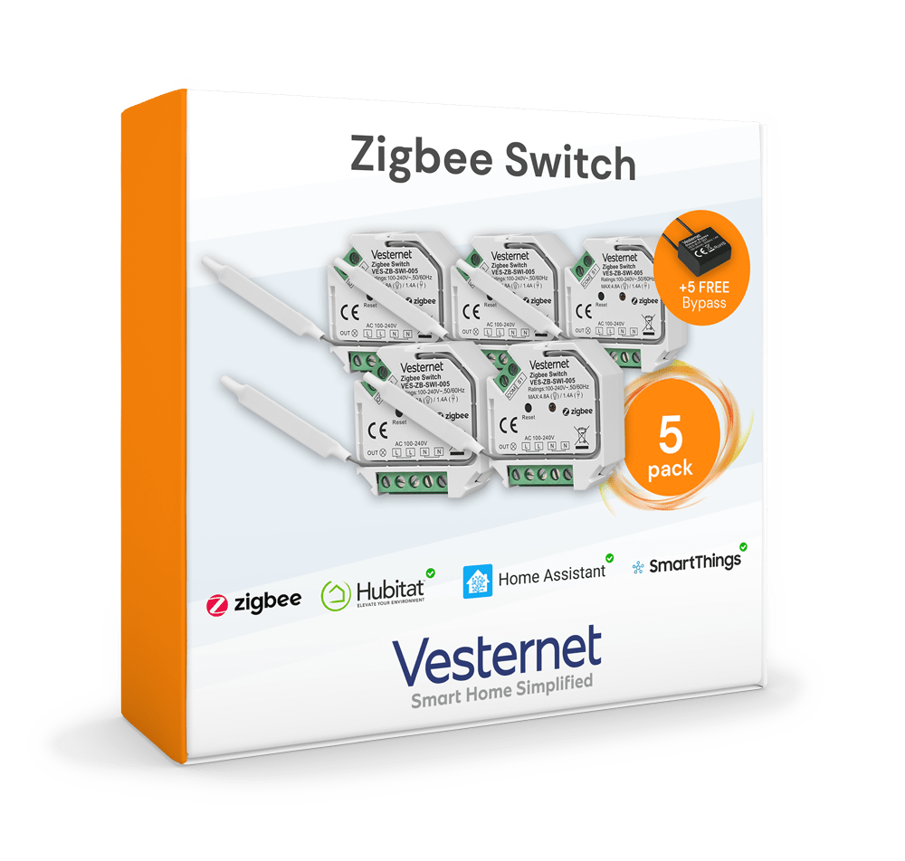 Vesternet Zigbee Switch - VES - ZB - SWI - 005 - 5PACK - Vesternet