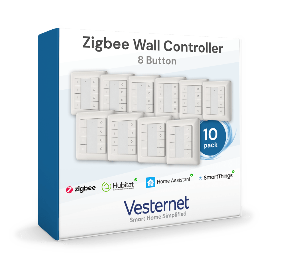 Vesternet Zigbee Wall Controller - 8 Button - VES - ZB - WAL - 012 - 10PACK - Vesternet