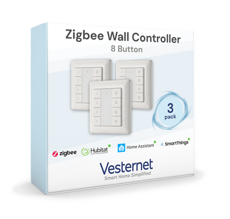 Vesternet Zigbee Wall Controller - 8 Button - VES - ZB - WAL - 012 - 3PACK - Vesternet