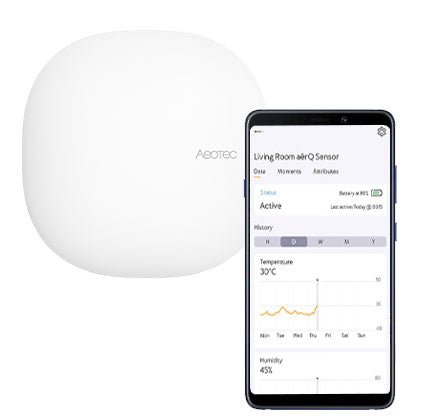 Z-Wave Aeotec aërQ Temperatur & Humidity Sensor 8 - AEOEZWA057 - Vesternet