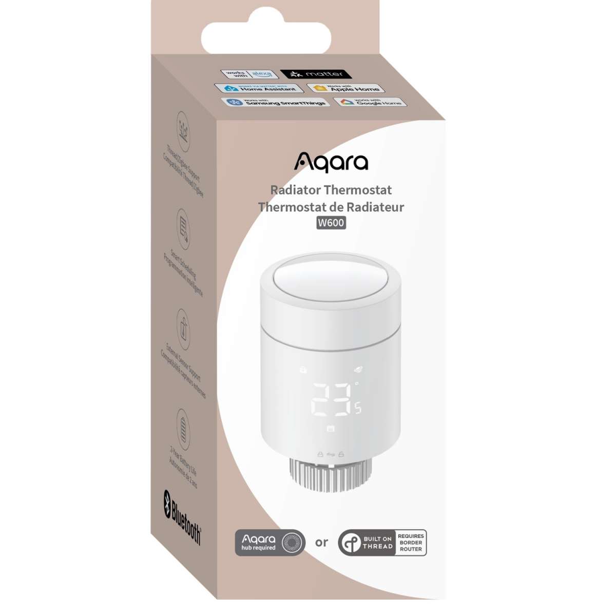 Zigbee Aqara Radiator Thermostat W600 - AQAZWT-A03D - Vesternet