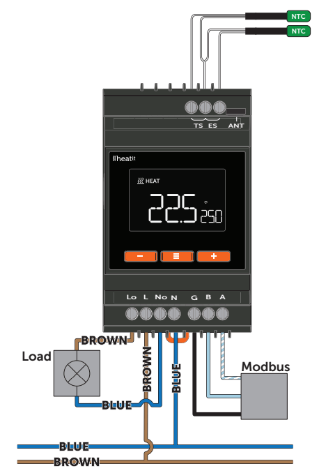 Heatit DIN Smart Thermostat - HEAE5430459 - Vesternet