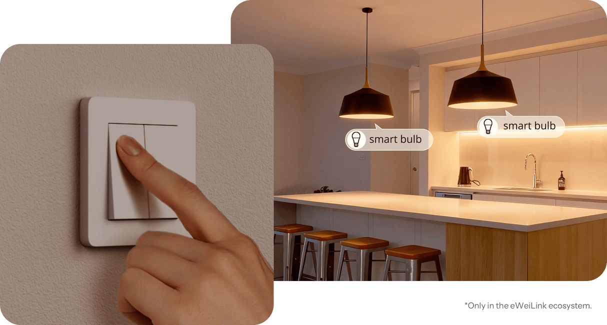 Matter Sonoff DUO 2 - Gang Smart Switch - SONLMINI2GS - Vesternet