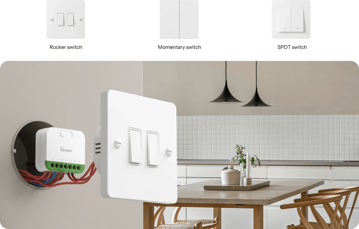 Matter Sonoff DUO 2 - Gang Smart Switch - SONLMINI2GS - Vesternet
