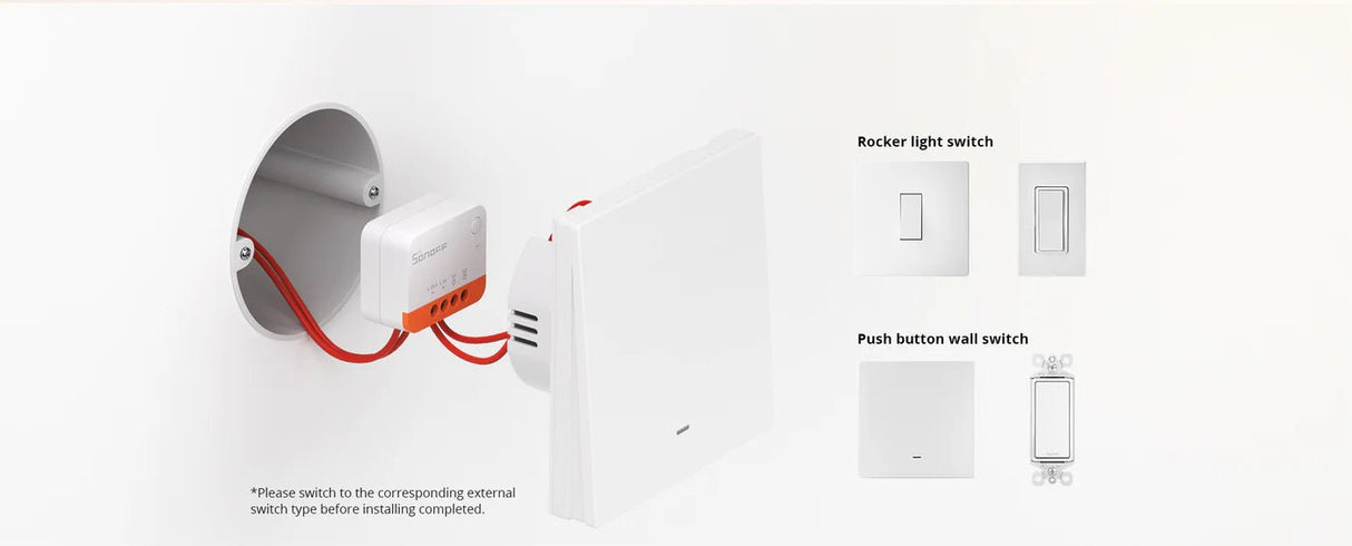 Zigbee Sonoff Mini Extreme Smart Switch without Neutral - SONZZBMINIL2 - Vesternet