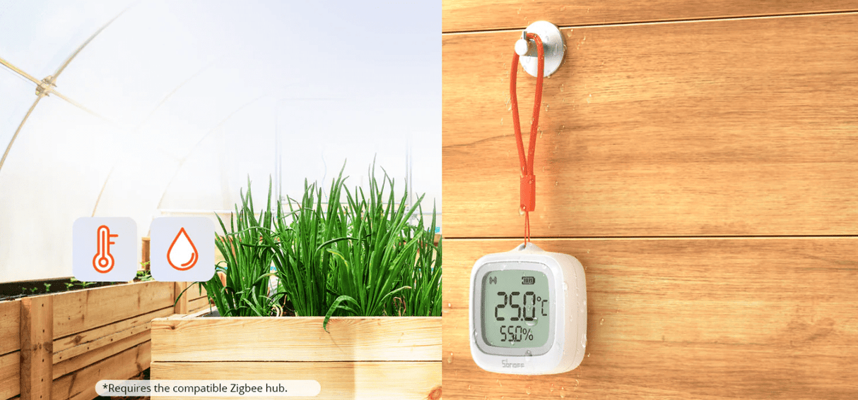 Zigbee Sonoff Outdoor LCD Smart Temperature and Humidity Sensor - SONZSNZB02WD - Vesternet