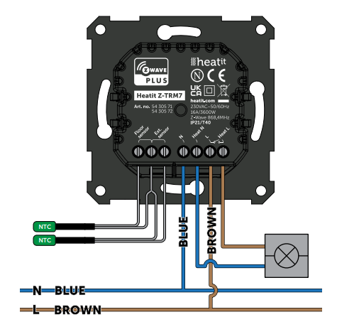 HeatIt Z-TRM7 Thermostat Z-Wave 800 series
