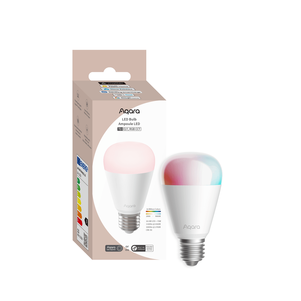 Zigbee Aqara LED Bulb T2 E27, RGB CCT - AQAZLB - L02D - Vesternet