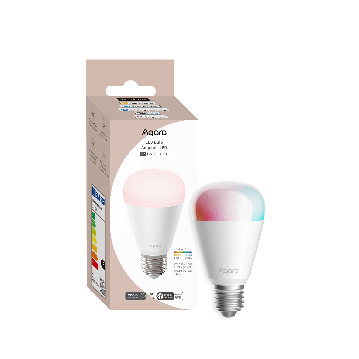 Zigbee Aqara LED Bulb T2 E27, RGB CCT - AQAZLB - L02D - Vesternet