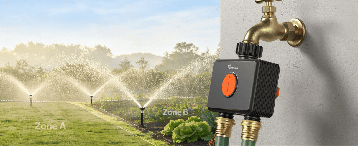 Zigbee Sonoff Hydro DUO Dual-Channel Smart Valve with Flow Meter - SONZSWVZF2E - Vesternet