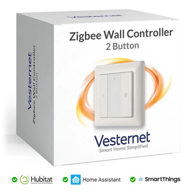 Vesternet Zigbee Wall Controller - 2 Button - VES - ZB - WAL - 006 - Vesternet
