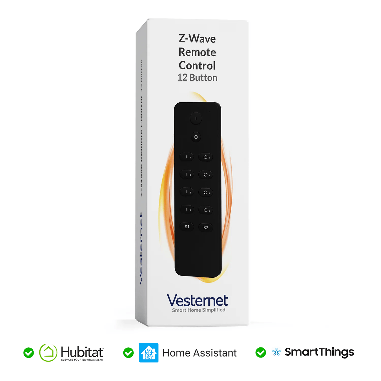 Vesternet Z - Wave Remote Control - 12 Button - VES - ZW - REM - 010 - Vesternet