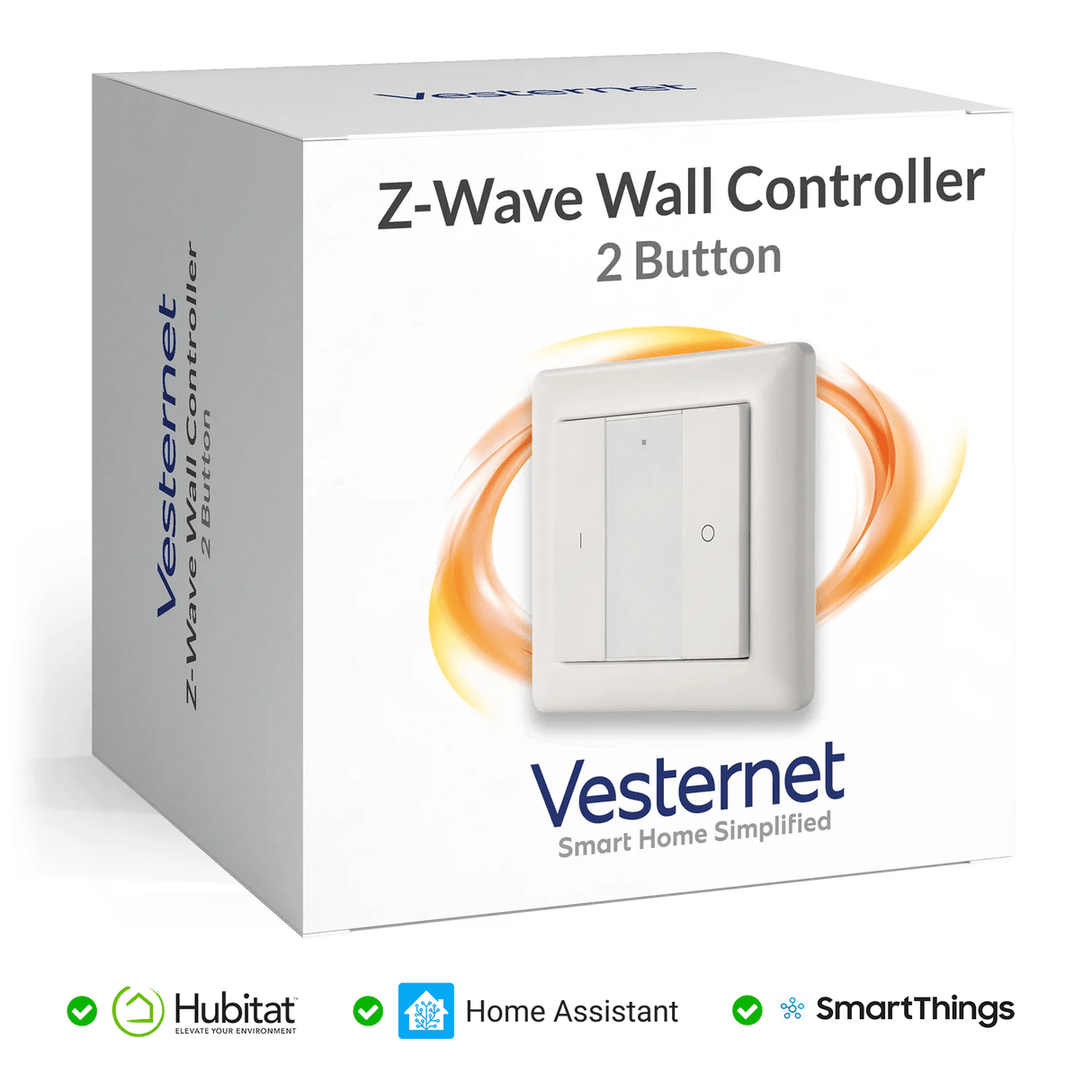 Vesternet Z - Wave Wall Controller - 2 Button - VES - ZW - WAL - 003 - Vesternet