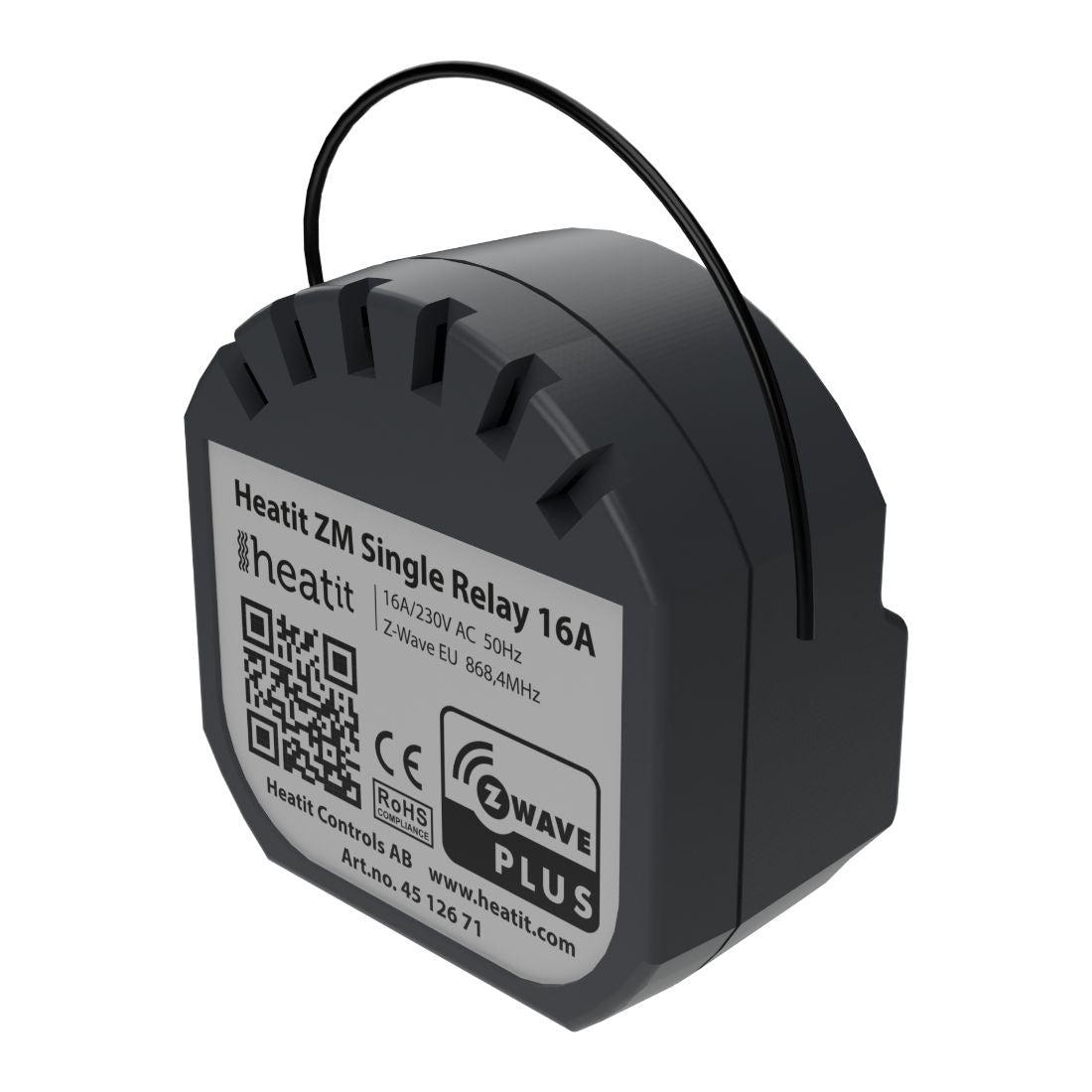 Z - Wave Heatit ZM Single Relay 16A - HEAE4512671 - Vesternet