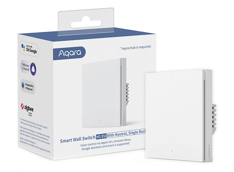 Aqara Smart Wall Switch H1 (with neutral, single rocker) - WS - EUK03 - Vesternet