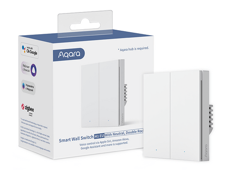 Aqara Smart Wall Switch H1 (with neutral, double rocker) - WS - EUK04 - Vesternet