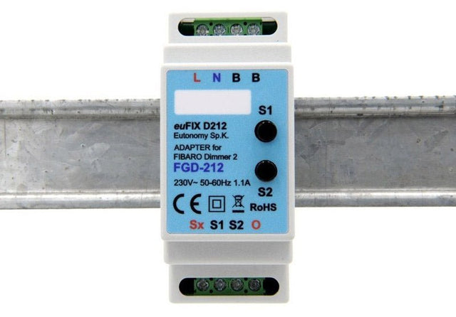 Eutonomy euFIX Adapter DIN for Fibaro Dimmer 2 (with Push - Buttons) - D212 - Vesternet