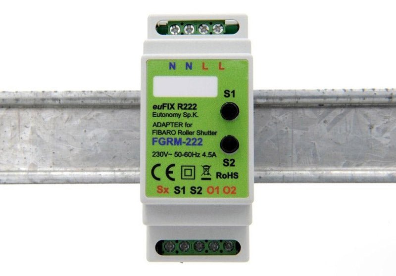 Eutonomy euFIX Adapter DIN for Fibaro Roller Shutter 3 (with Push - Buttons) - R223 - Vesternet
